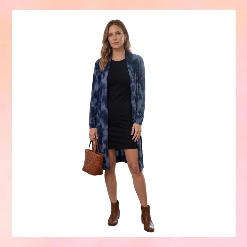 Wonderly Tie-Dye Duster Cardigan & Tank 2-Piece Set- XL